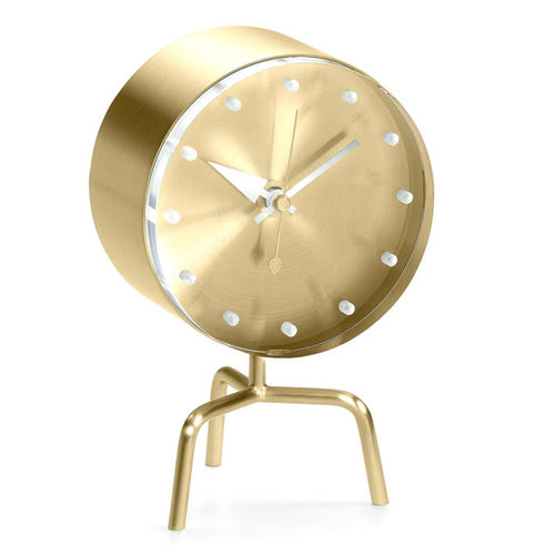 瑞士Vitra 黄铜台钟座钟 Tripod table clock 创意设计进口欧式