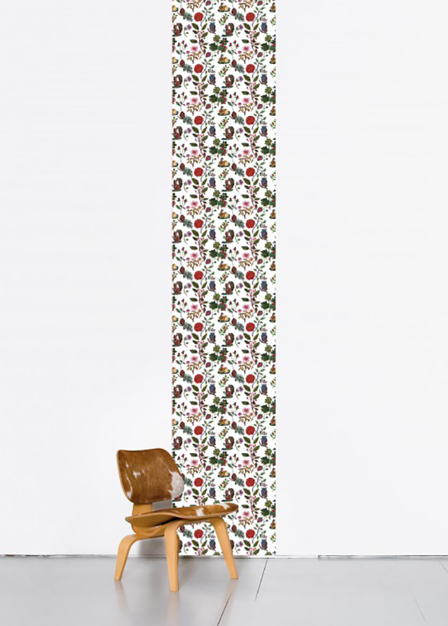 法国Moustache Automne 花果动物墙贴墙纸壁纸进口