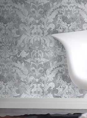 英国Mineheart Urban Concrete Damask Wallpaper混凝土锦缎墙纸