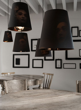 意大利Karman Cupido Pendant 隐形画黑色吊灯 大小可选