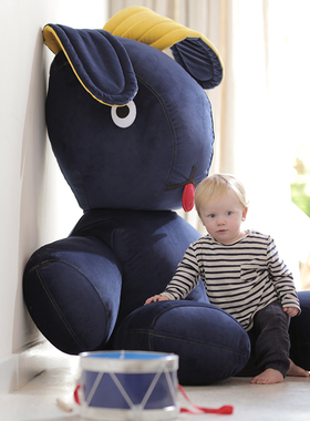 荷兰fatboy 懒人沙发单人靠背公仔阳台休闲躺椅荷兰兔玩偶摆件