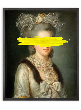 英国Mineheart Yellow mark Framed Printed 涂掉一部分装饰画