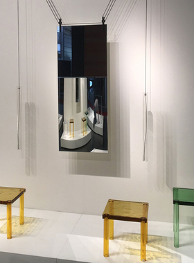 意大利GLAS ITALIA边桌茶几方桌餐桌咖啡桌Nesting彩色钢化玻璃