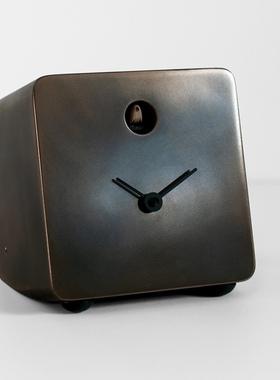 意大利Progetti咕咕钟Fido特别版金属面布谷鸟钟表挂钟家居创意