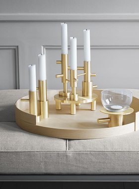 丹麦Fritz Hansen黄铜烛台Single #1 #2 Candle stick Candelabra