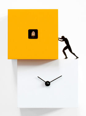 意大利Progetti咕咕钟Strong cucù 1布谷鸟台钟挂钟表家居设计