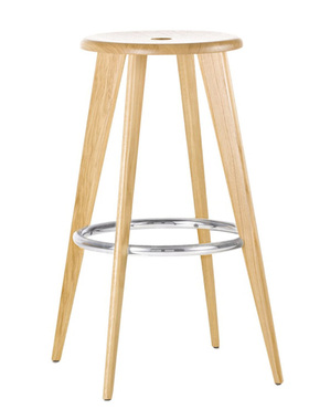 瑞士Vitra 橡木椅子吧凳 Tabouret Haut Barstool 创意设计进口