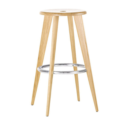 瑞士Vitra 橡木椅子吧凳 Tabouret Haut Barstool 创意设计进口