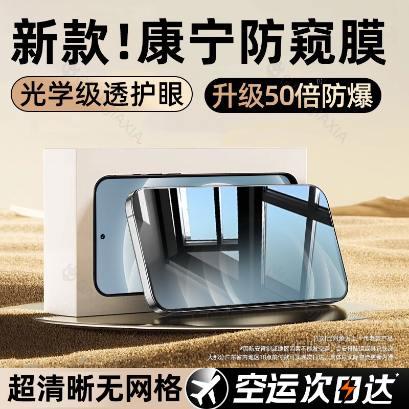 适用真我系列防窥钢化膜