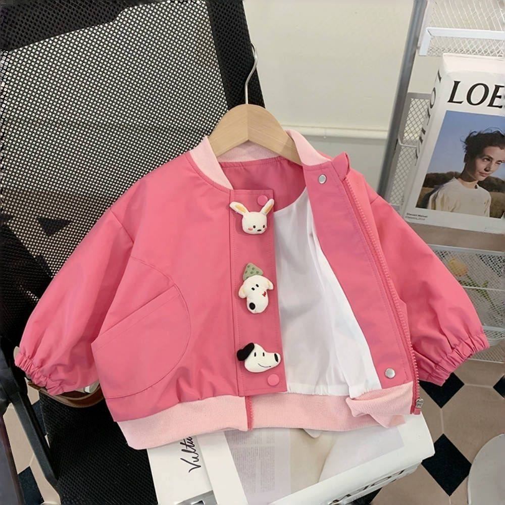 女童外套春秋款2026新款女宝宝棒球服洋气秋装上衣儿童秋季夹克衫