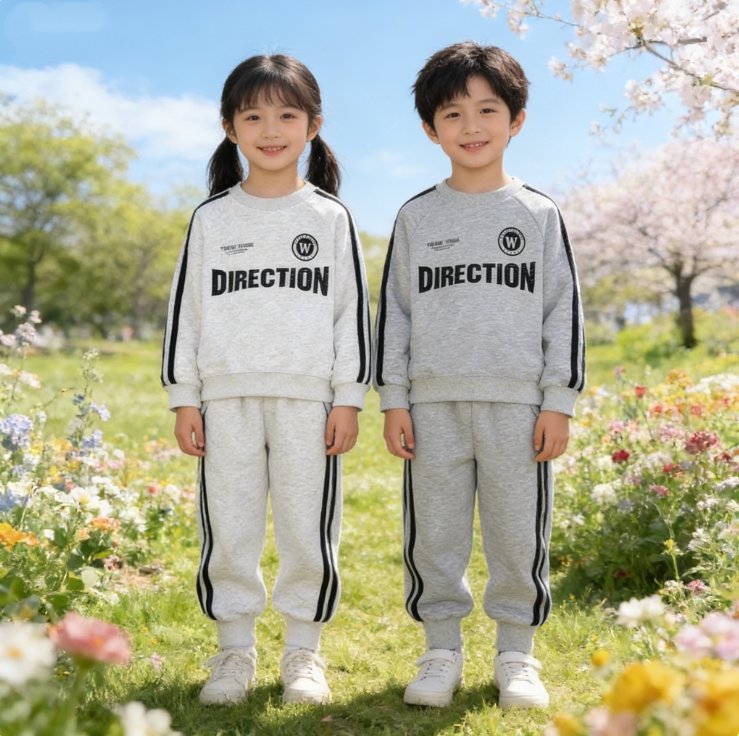 儿童卫衣套装春秋季男童卫衣女童裤子上衣宝宝运动小童休闲装新款