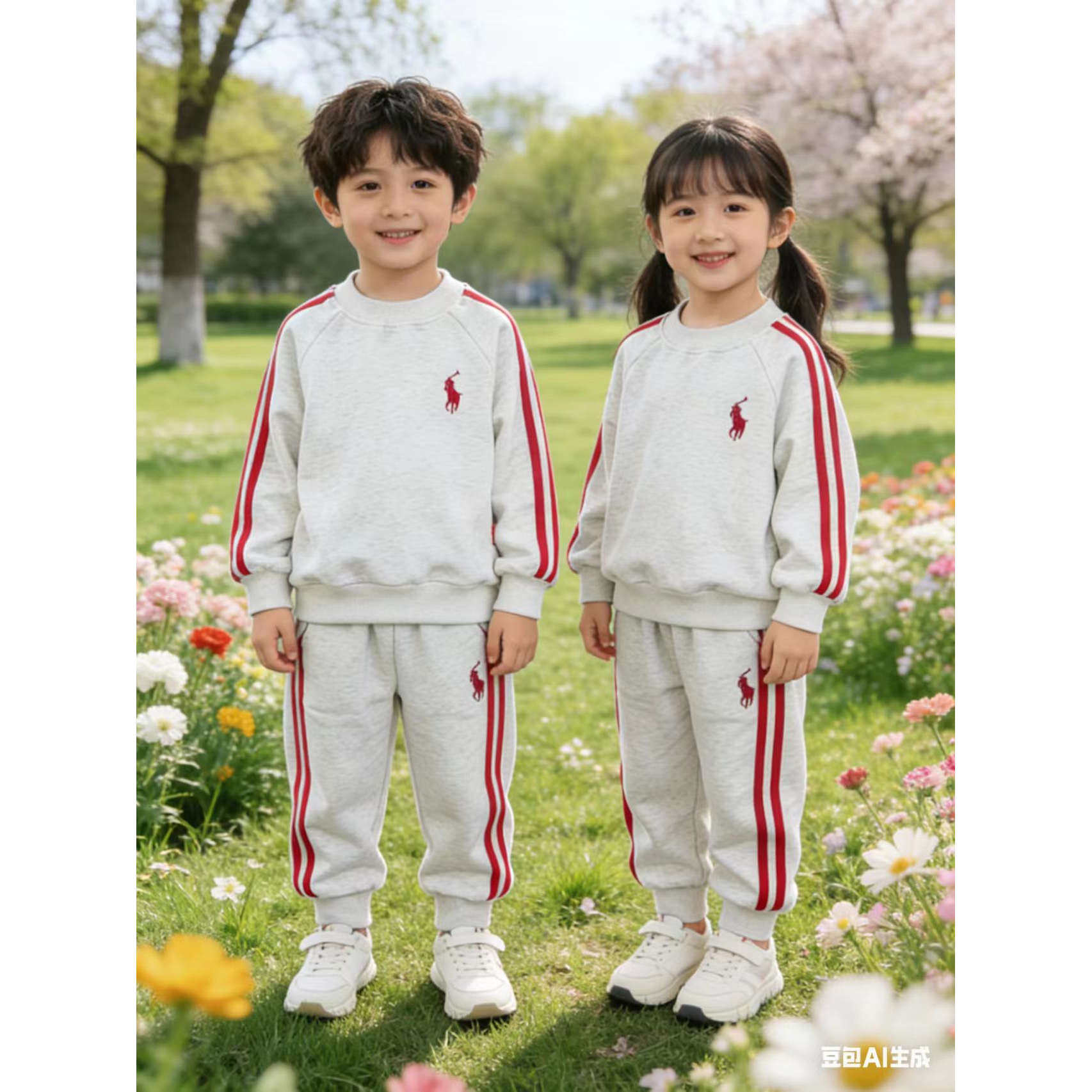 男女童套装春季2026新款女宝宝小童春装儿童春秋款运动卫衣两件套