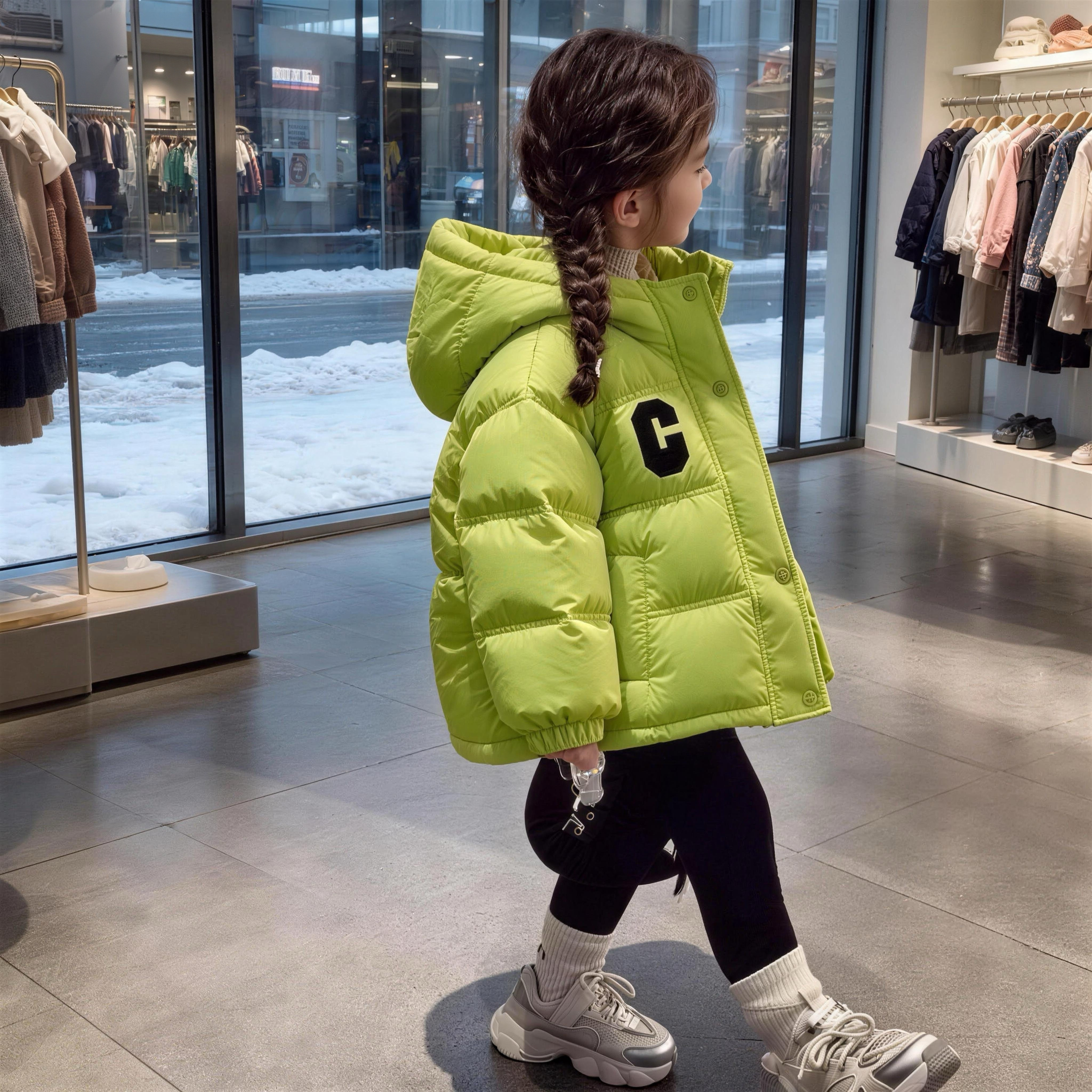 女童保暖可爱羽绒棉服冬装厚外套