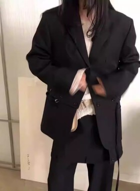 代工厂！lake韩国2026春新款小众设计感百搭休闲可拆卸西装外套女