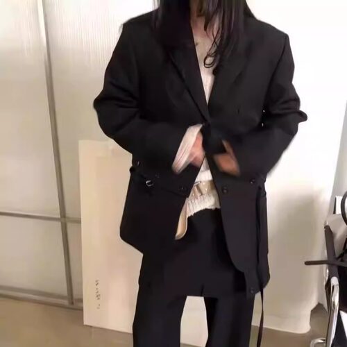 小众设计感百搭可拆卸西装外套女