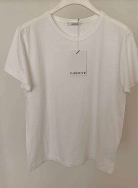 天花板！GABRIELLE韩国2026夏季韩系纯色百搭简约风T恤女圆领上衣