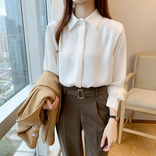 衬衫 新款 女装 2025春季 寸 休闲气质垂感OL通勤白色长袖 上衣职业正装