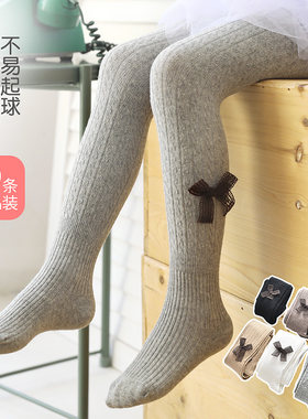连裤袜子春秋季女孩12岁蝴蝶结