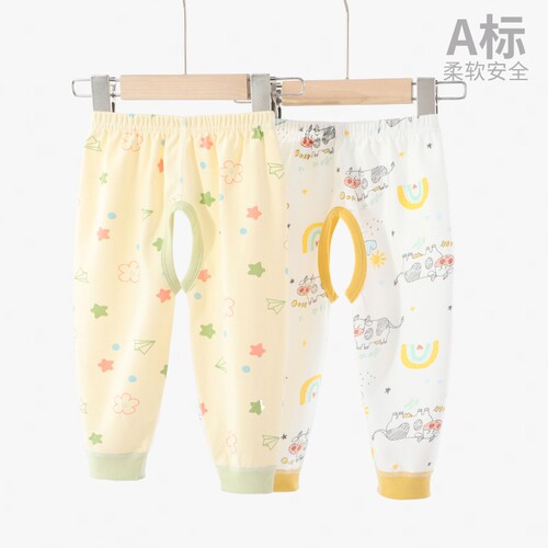 宝宝裤子春秋开档裤纯棉无骨儿童