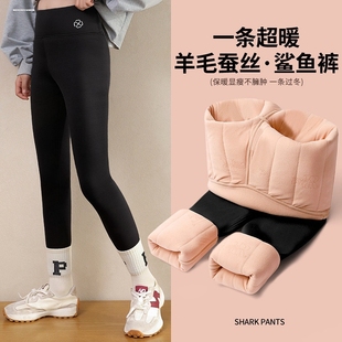 子 加厚羊羔绒洋气外穿长裤 女童打底裤 加绒加厚棉质特厚一体绒冬款