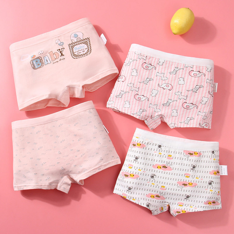 女童内裤纯棉儿童平角小女孩四角短裤中大童小童宝宝小学生不夹pp