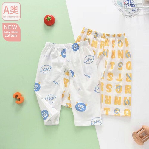 男宝宝开裆裤戒尿不湿训练纯棉薄款夏季短裤婴儿裤子开档夏天外穿