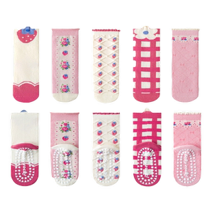 儿童地板袜子防滑秋冬中厚纯棉男女童春秋小孩袜1-3-5-7-9岁宝宝