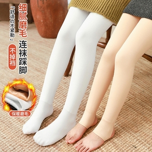 女童加绒打底裤冬季校服裙儿童连裤袜春秋保暖外穿加绒加厚连体袜