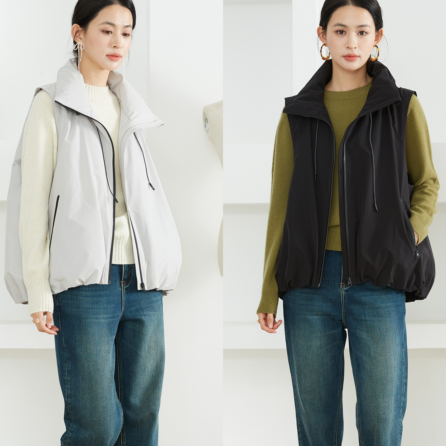 高定 95波兰进口白鹅绒羽绒马甲保暖防水冲锋衣加厚鹅绒服外套冬