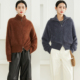 大翻领拉绒开衫 特惠 425g100%山羊绒双拉链羊绒衫 加厚毛衣外套