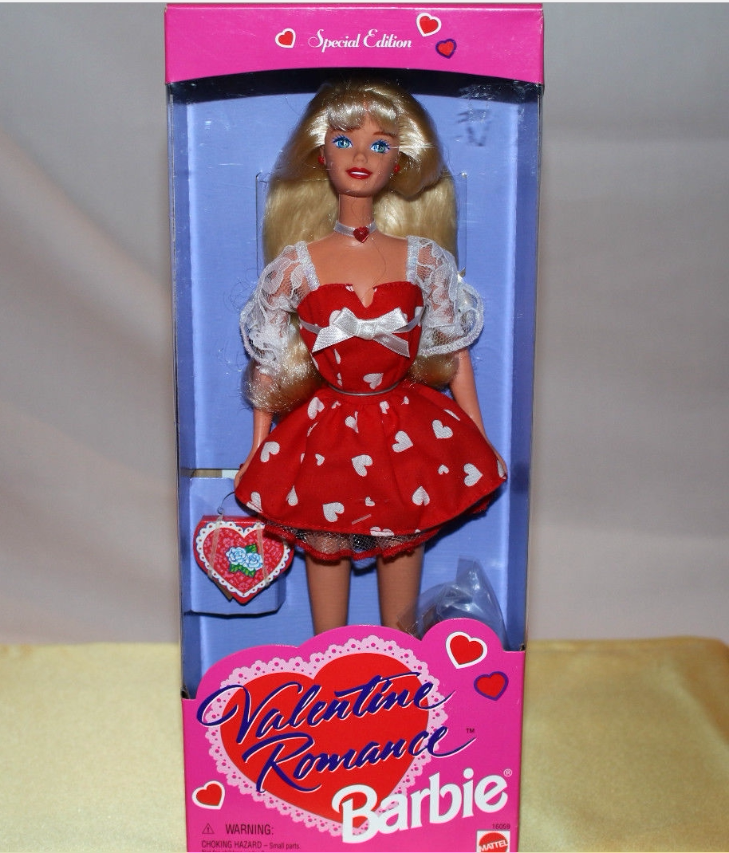 预 barbie valentine romance 1996 浪漫情人节芭比娃娃 开口笑