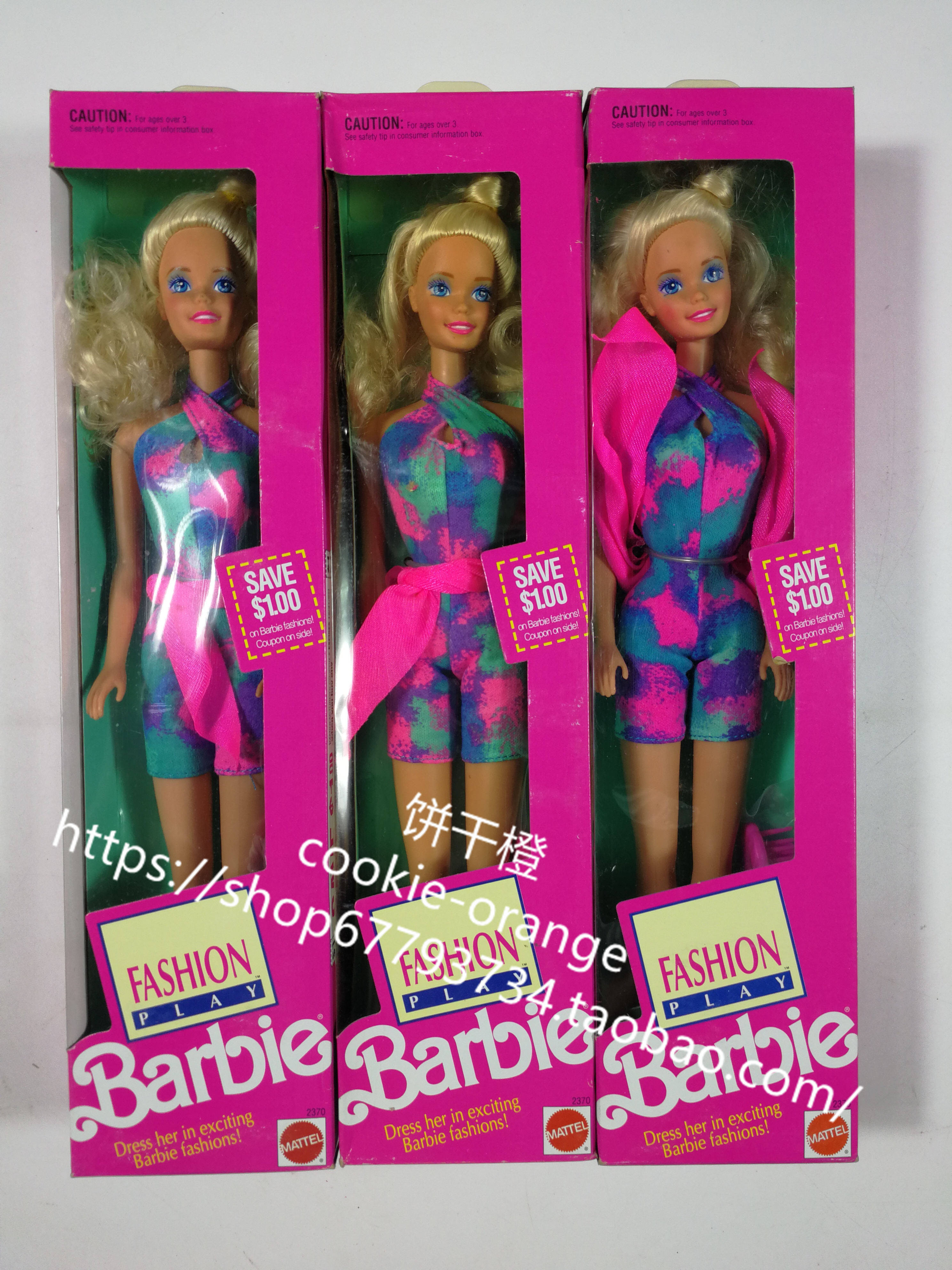 预 Barbie Fashion Play 1991 阳光沙滩百变时装芭比娃娃