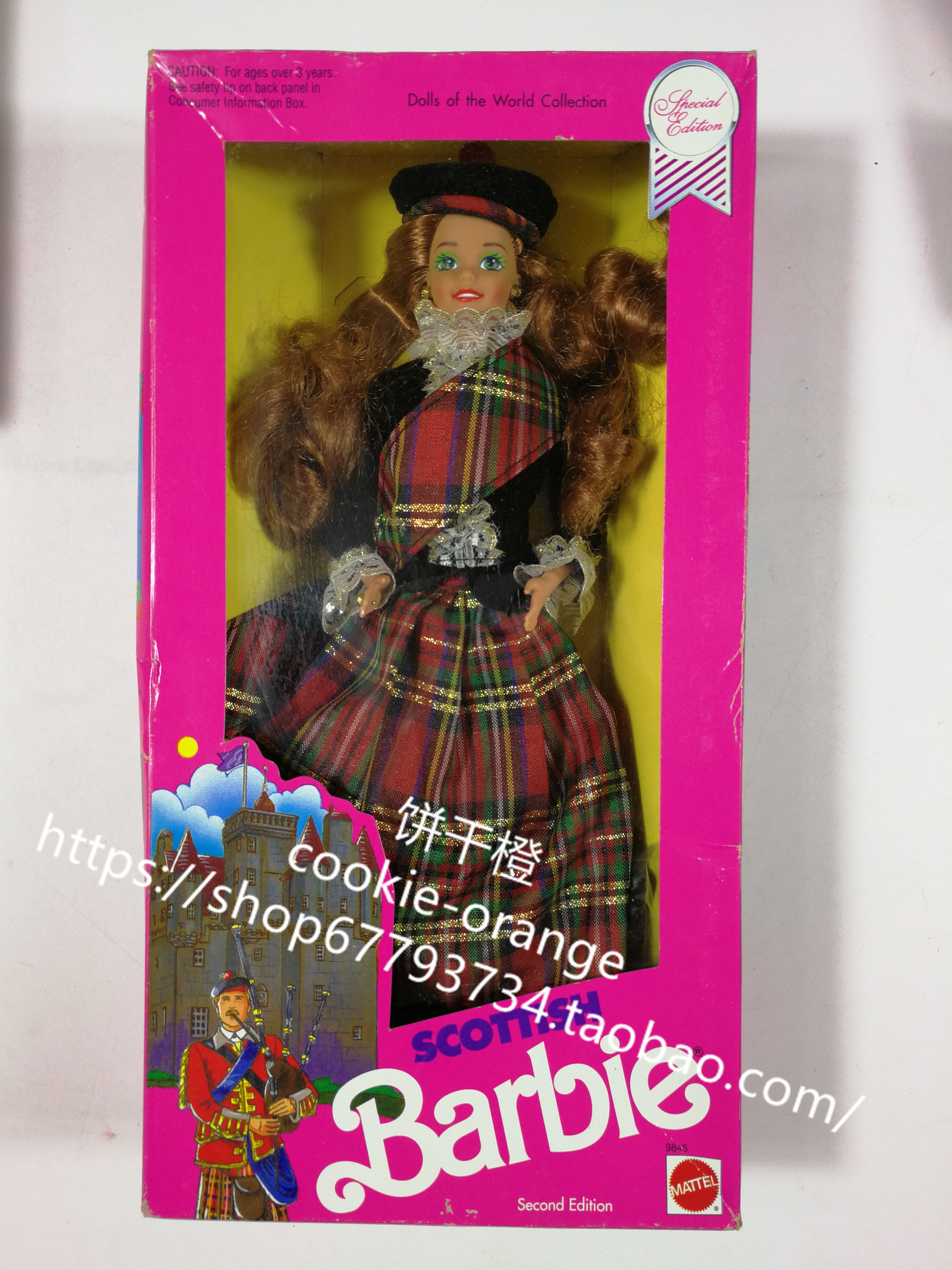 预 Barbie Scottish 1990 苏格兰世界风情芭比 开口笑