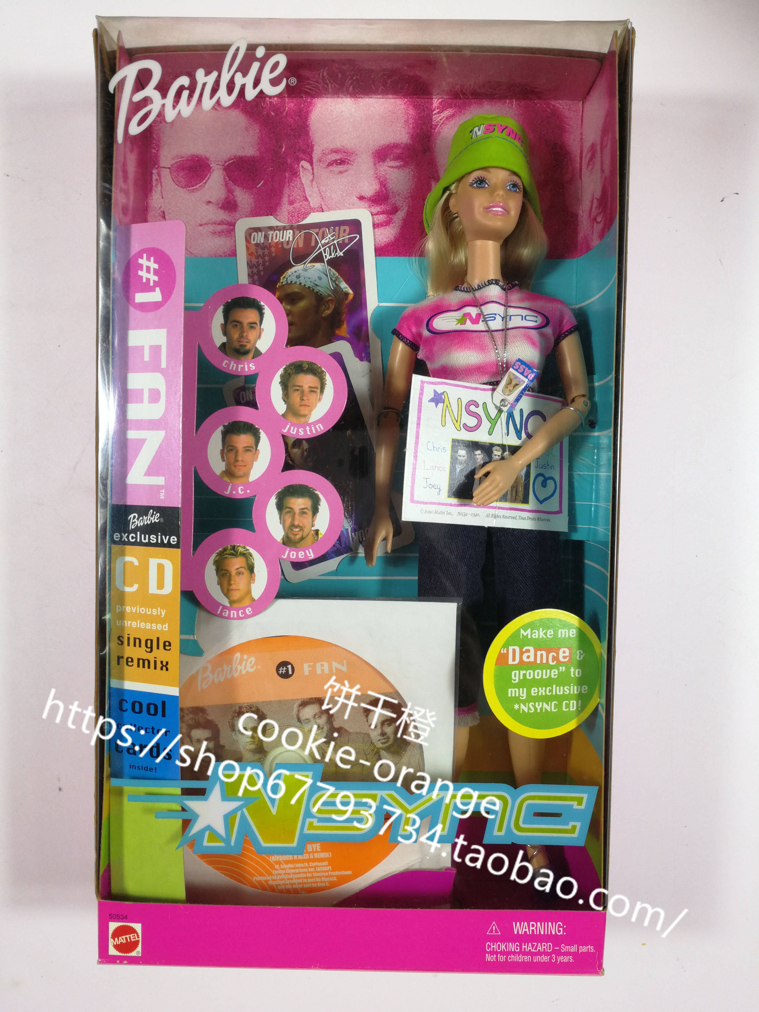 发 Barbie NSYNC 2000 超等男孩粉丝芭比娃娃