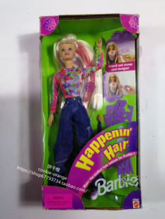 发 Barbie Happenin Hair 2000 时尚发型芭比娃娃