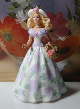 发 Barbie Springtime Hallmark Ornament 1995 芭比贺曼挂件