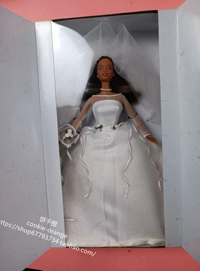 发 Barbie Blushing Bride 1999 粉红新娘芭比娃娃 黑皮
