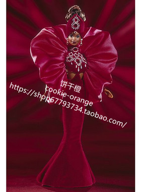 预 Barbie Ruby Radiance Bob Mackie 1997 红宝石黑珍珠芭比娃娃