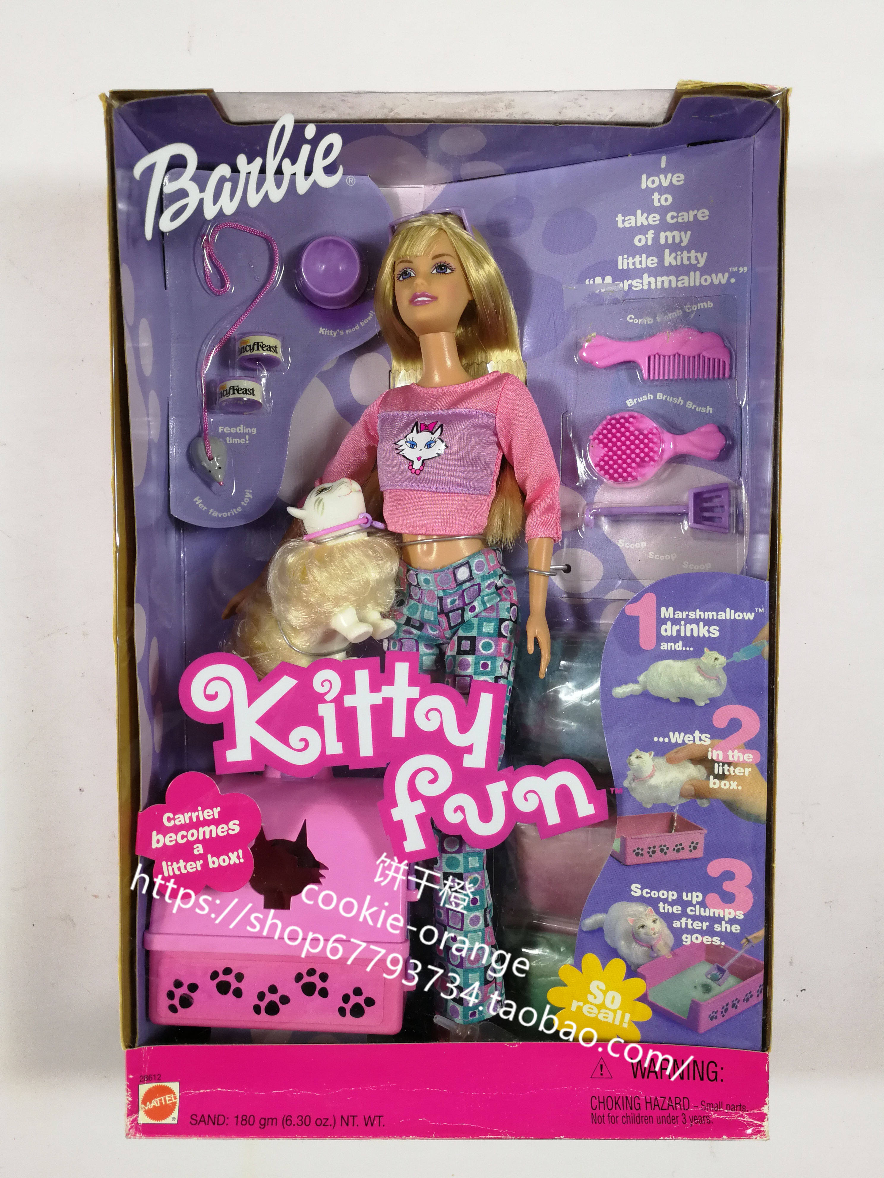 预 Barbie Kitty Fun 2000 基蒂乐趣芭比娃娃 金发