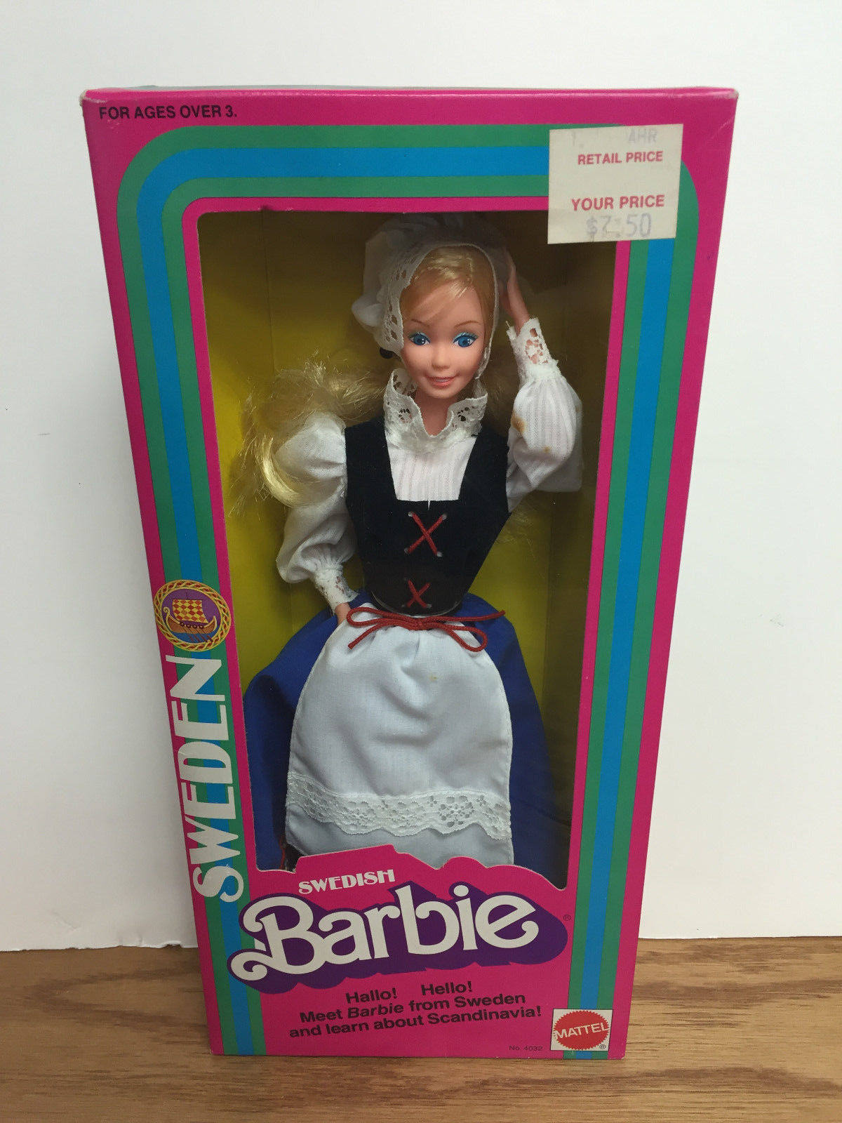 预 Barbie Sweden 1982 正品绝版瑞典世界风情芭比
