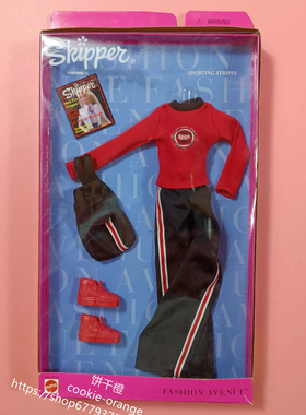 预 Barbie Fashion Avenue Sporting Stripes 芭比衣服配件上衣