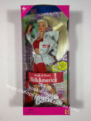 预 Barbie March of Dimes Walk American 1997 芭比娃娃
