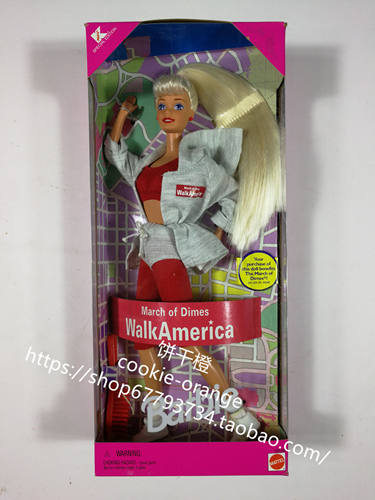 预 Barbie March of Dimes Walk American 1997 芭比娃娃