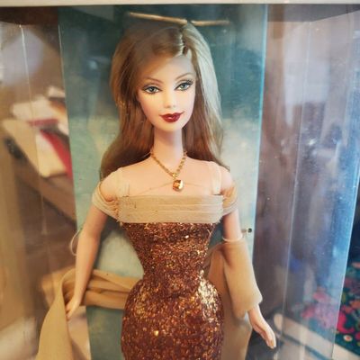 发 Barbie Birthstone Topaz Blonde 2002 十一月生辰石芭比娃娃