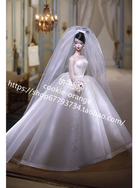 预 Barbie Maria Therese Silkstone 2001 婚纱新娘芭比娃娃