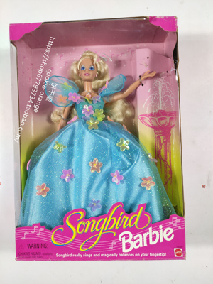 发 Barbie Songbird 1995 鸣鸟芭比娃娃 蓝裙金发