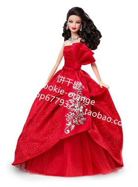 发 Barbie Holiday Brunette 2012 正品绝版假日芭比娃娃