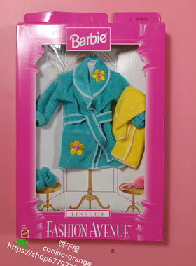 发 Barbie Fashion Avenue Lingerie 18092 18090 1998 芭比睡衣