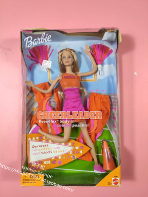 预 Barbie Cheerleader 2003 啦啦队长芭比娃娃 关节内置