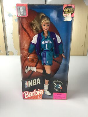 发 Barbie NBA Charlotte Hornets 1998 夏洛特黄蜂队 篮球芭比